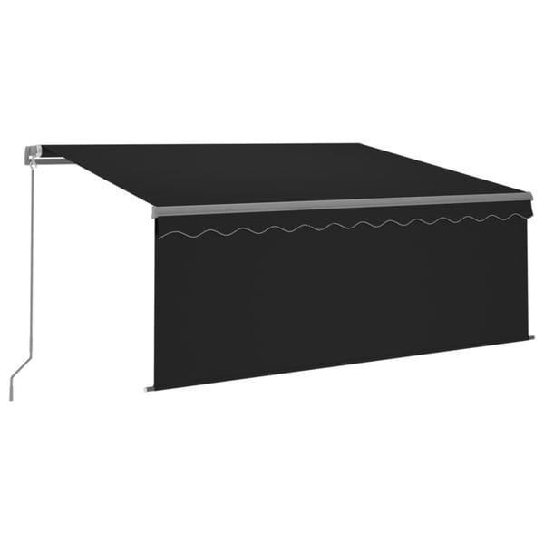 vidaXL Manuaalisesti kelattava markiisi verho/LED 3,5x2,5m antrasiitti