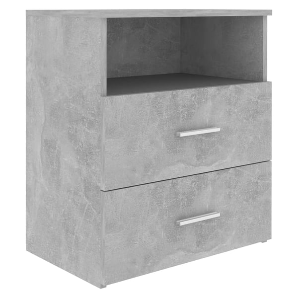 vidaXL Nattbord 2 stk betonggrå 50x32x60 cm