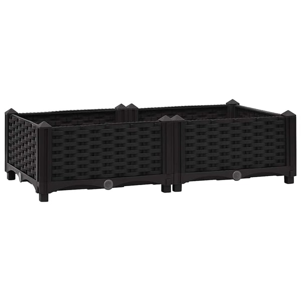 vidaXL Høybed 80x40x23 cm polypropylen