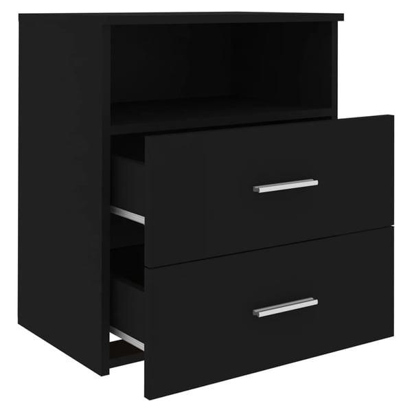 vidaXL Nattbord svart 50x32x60 cm