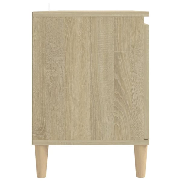 vidaXL TV-benk med ben i heltre sonoma eik 103,5x35x50 cm