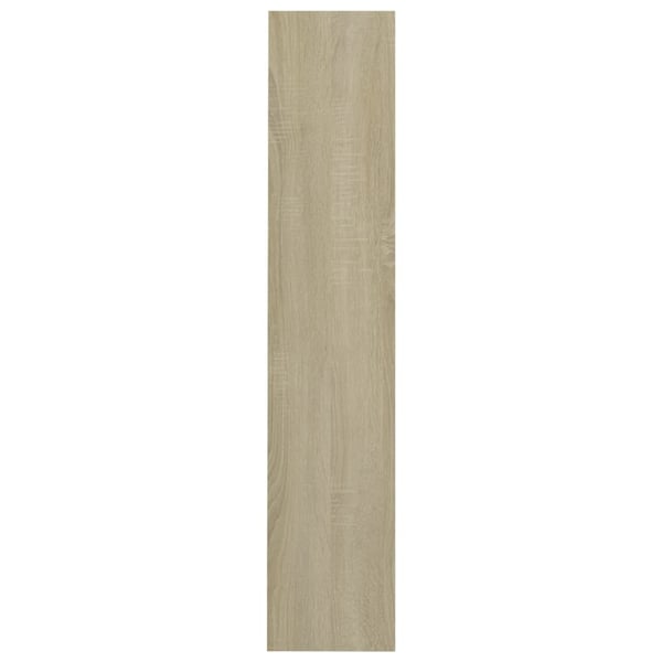 vidaXL Veggskoskap 2 stk hvit og sonoma eik 60x18x90 cm sponplater