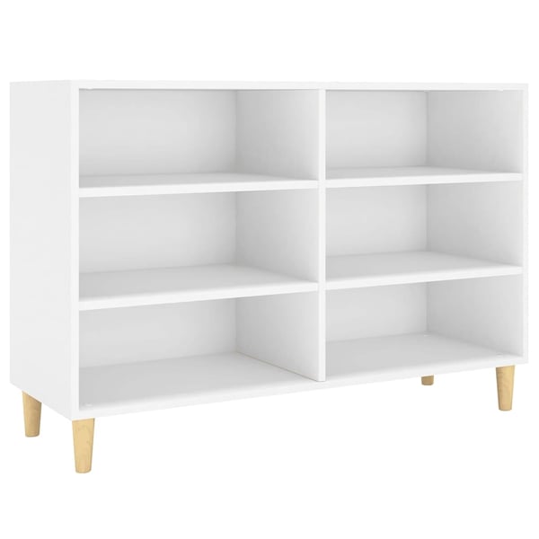 vidaXL Skjenk hvit 103,5x35x70 cm konstruert tre