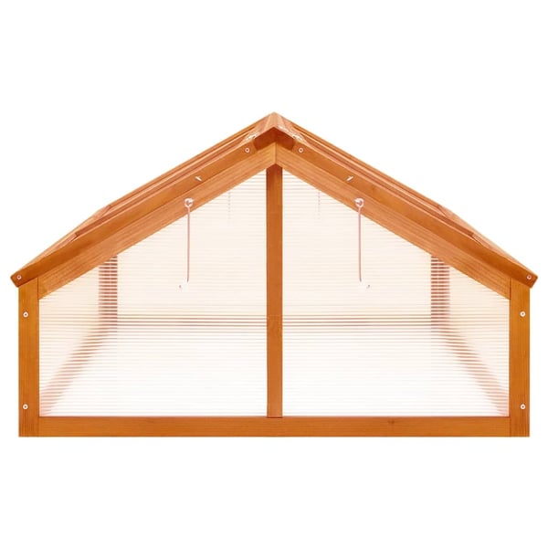 vidaXL drivhus 114x80x50 cm fyrretræ brun