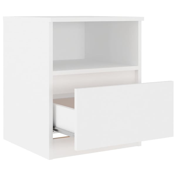 vidaXL sengeborde 2 stk. 40x40x50 cm spånplade hvid