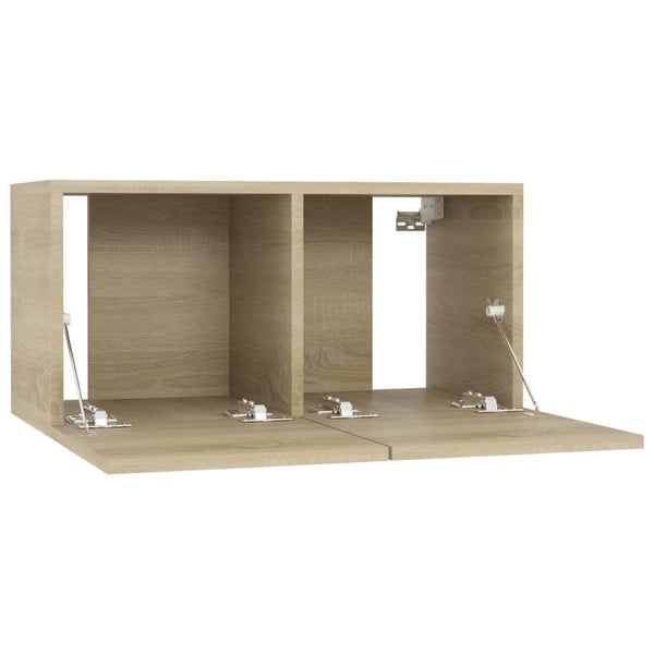 vidaXL Hengende TV-benker 3 stk sonoma eik 60x30x30 cm