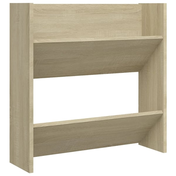 vidaXL væghængt skoskab 2 stk. 60x18x60 cm spånplade sonoma-eg