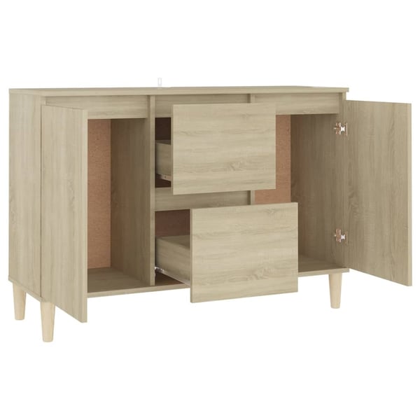 vidaXL Skjenk sonoma eik 101x35x70 cm konstruert tre
