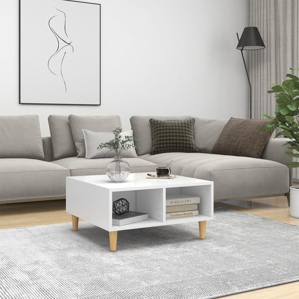 vidaXL sofabord 60x60x30 cm spånplade hvid