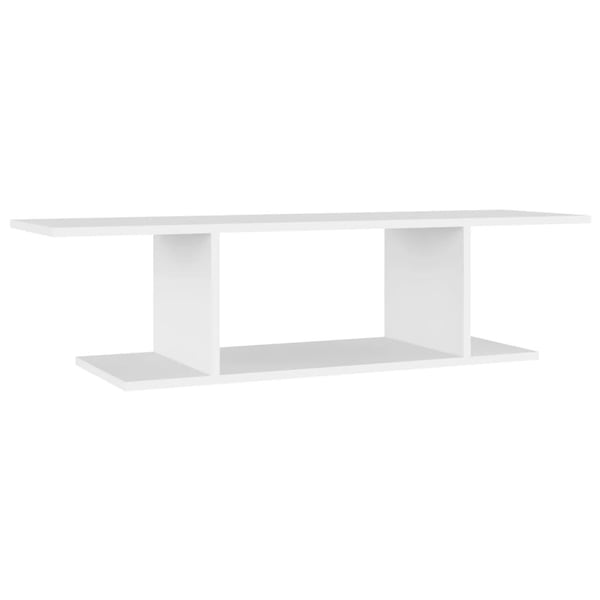 vidaXL Veggmontert TV-benk hvit 103x30x26,5 cm
