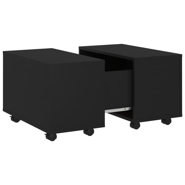 vidaXL Sohvapöytä musta 60x60x38 cm lastulevy