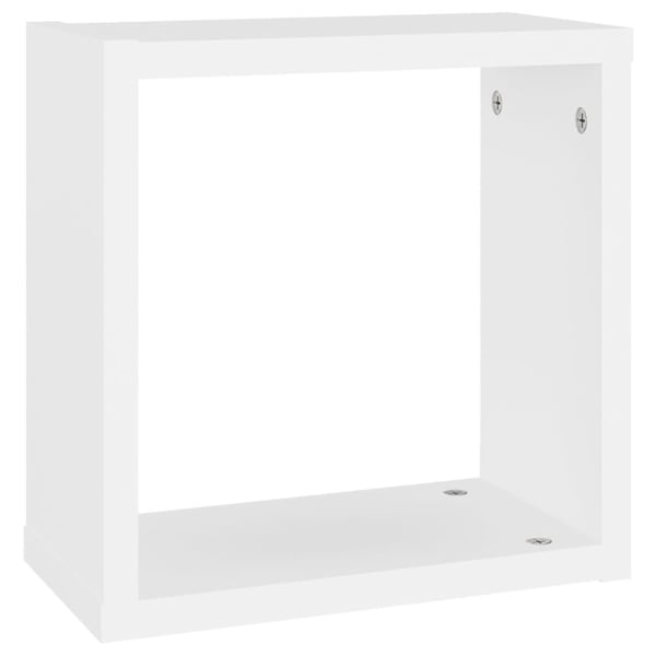 vidaXL Vegghyller kubeformet 2 stk hvit 30x15x30 cm