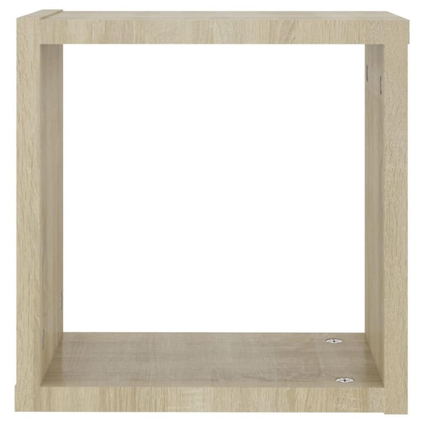 vidaXL væghylder 6 stk. 30x15x30 cm kubeformet sonoma-eg