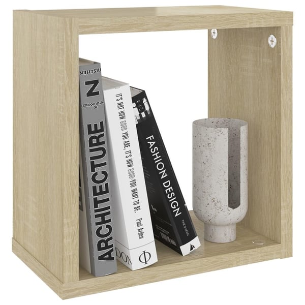vidaXL Vegghyller kubeformet 6 stk sonoma eik 26x15x26 cm