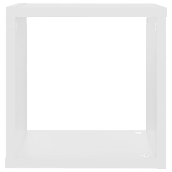 vidaXL Vegghyller kubeformet 6 stk hvit 26x15x26 cm