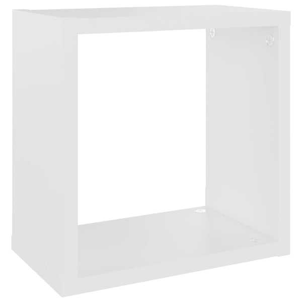 vidaXL Vegghyller kubeformet 6 stk hvit 26x15x26 cm
