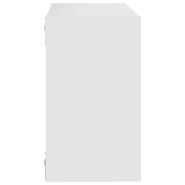 vidaXL Vegghyller kubeformet 6 stk hvit 26x15x26 cm