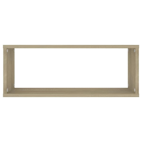 vidaXL Vegghyller kubeformet 2 stk sonoma eik 60x15x23 cm sponplate