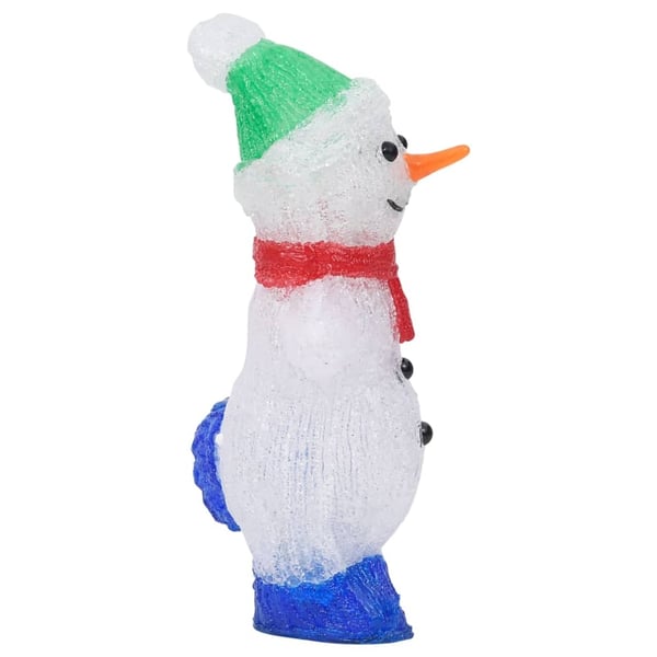 vidaXL LED-snømannfigur akryl innendørs og utendørs 30 cm
