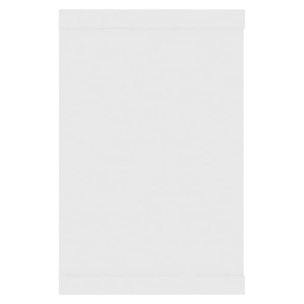 vidaXL Vegghyller kubeformet 6 stk hvit 60x15x23 cm konstruert tre