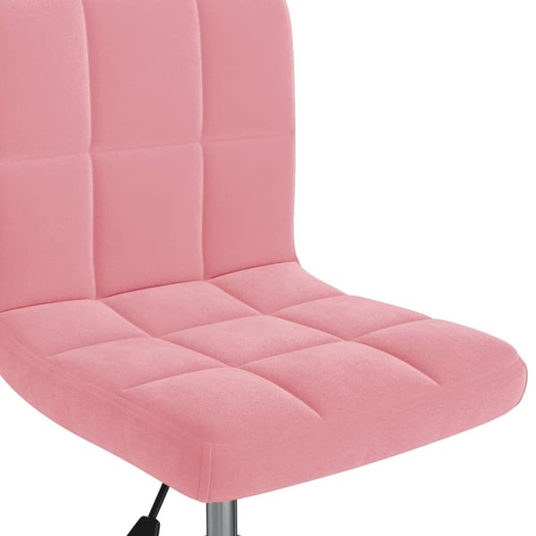 vidaXL drejelig kontorstol fløjl pink