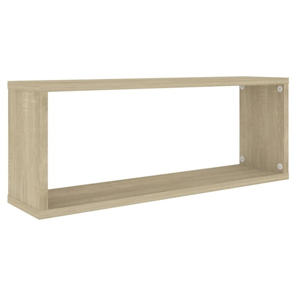 vidaXL Vegghyller kubeformet 6stk sonoma eik 60x15x23cm konstruert tre