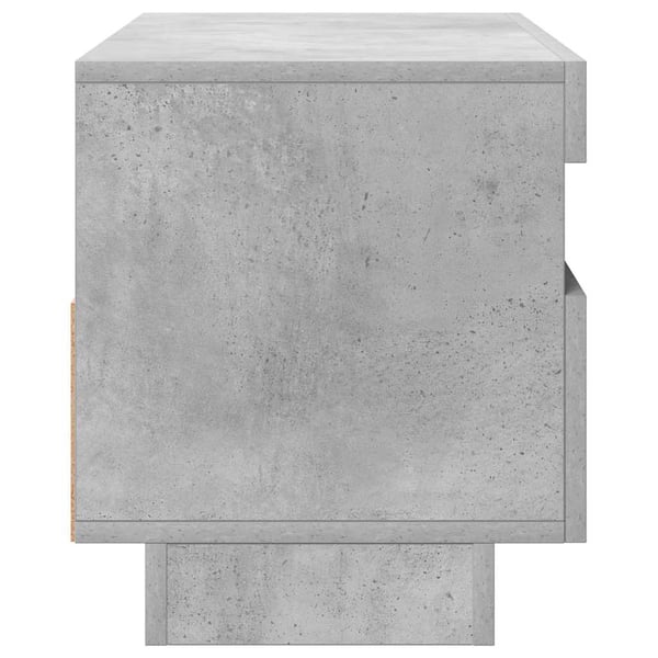 vidaXL TV-benk med LED-lys betonggrå 80x35x40 cm