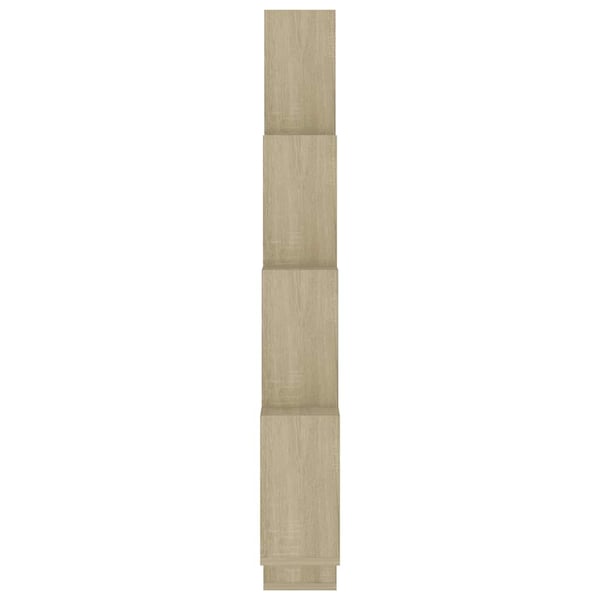 vidaXL Kubeformet vegghylle sonoma eik 90x15x119 cm konstruert tre