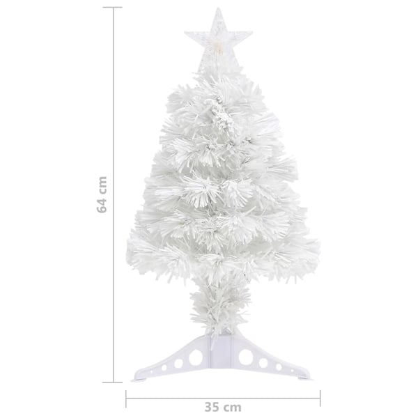 vidaXL kunstigt juletræ med lys 64 cm fiberoptisk hvid