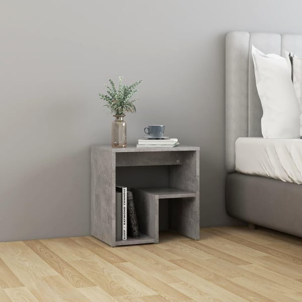 vidaXL sengeskabe 2 stk. 40x30x40 cm spånplade betongrå