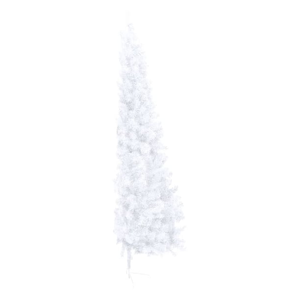 vidaXL Tekojoulukuusen puolikas jalustalla valkoinen 210 cm PVC