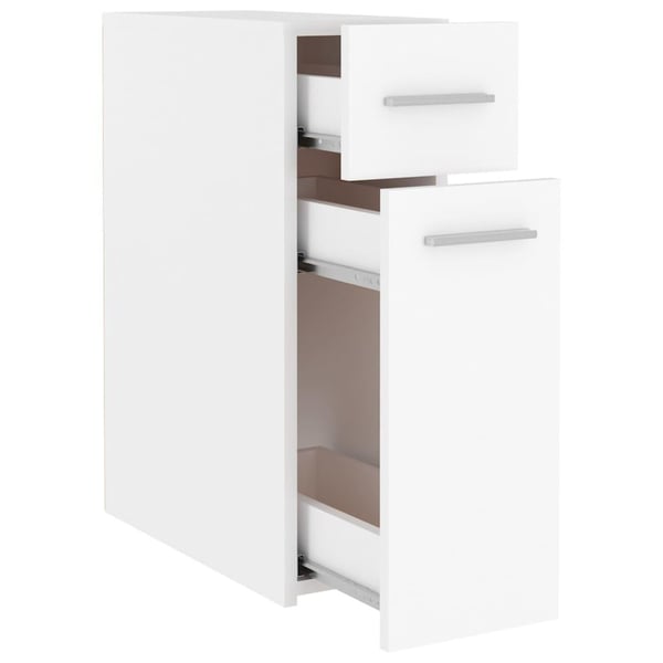 vidaXL Apotekskap hvit 20x45,5x60 cm sponplater
