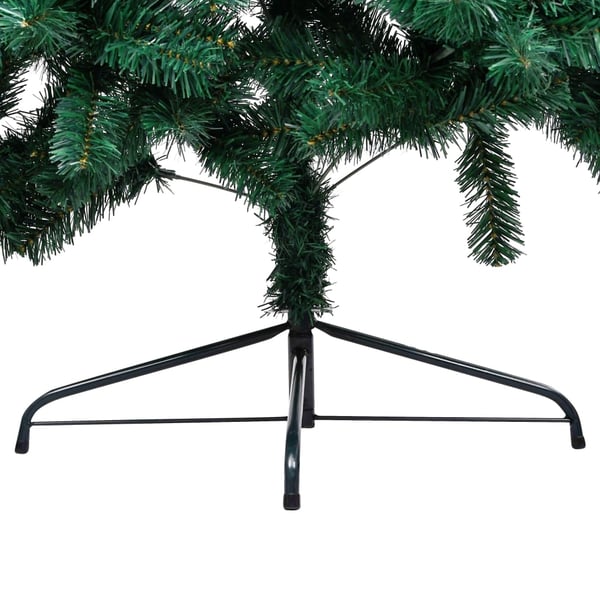 vidaXL Tekojoulukuusen puolikas jalustalla vihreä 120 cm PVC