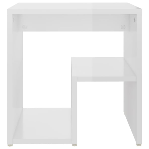 vidaXL sengeskab 40x30x40 cm spånplade hvid højglans