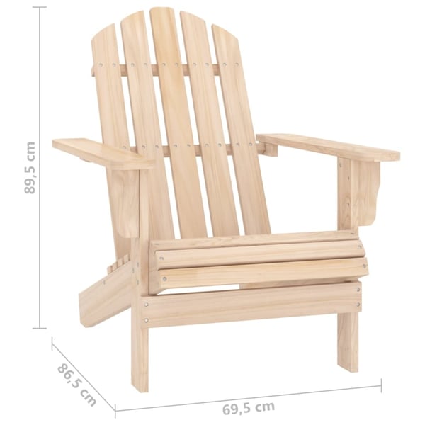 vidaXL Adirondack hagestol med bord heltre gran