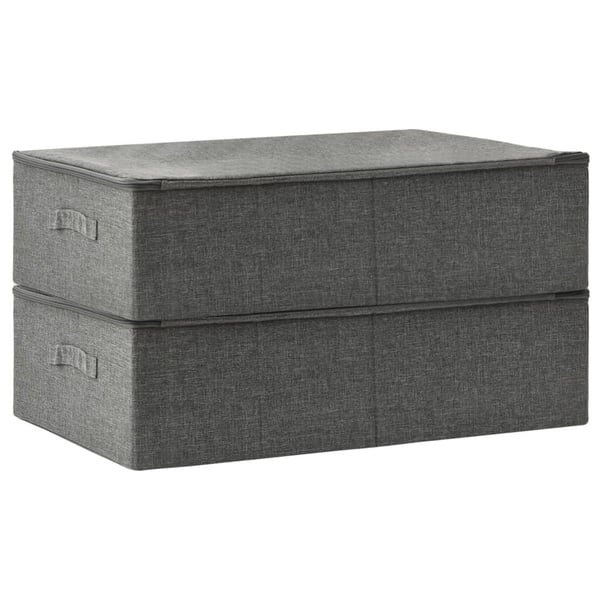 vidaXL Förvaringslåda 2 st tyg 70x40x18 cm antracit
