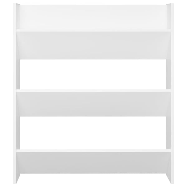 vidaXL væghængt skoskab 80x18x90 cm spånplade hvid