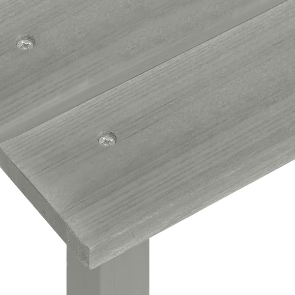 vidaXL Adirondack hagestol med bord heltre gran grå