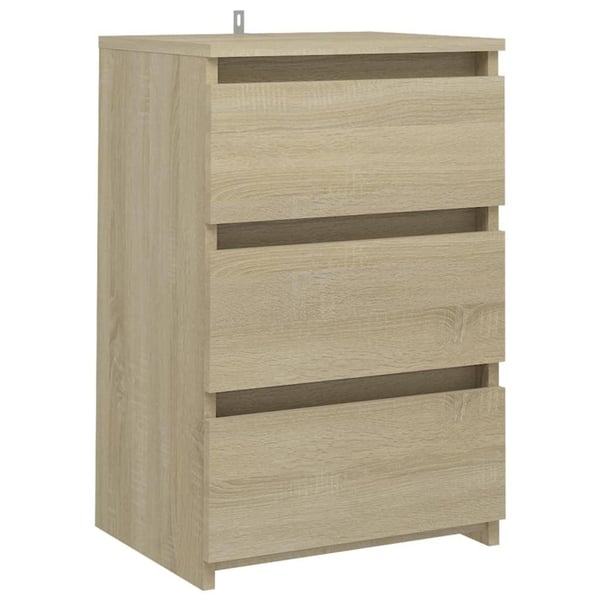 vidaXL Nattbord sonoma eik 40x35x62,5 cm konstruert tre