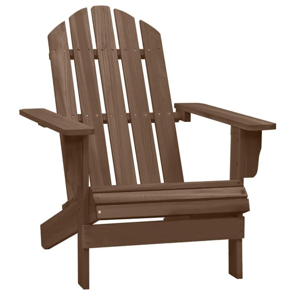vidaXL Adirondack hagestol med ottoman og bord heltre gran brun