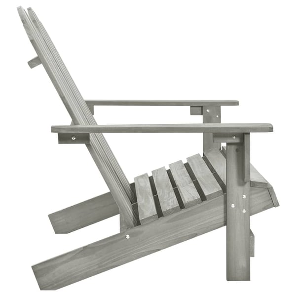 vidaXL Adirondack hagestol 2-seters heltre gran grå