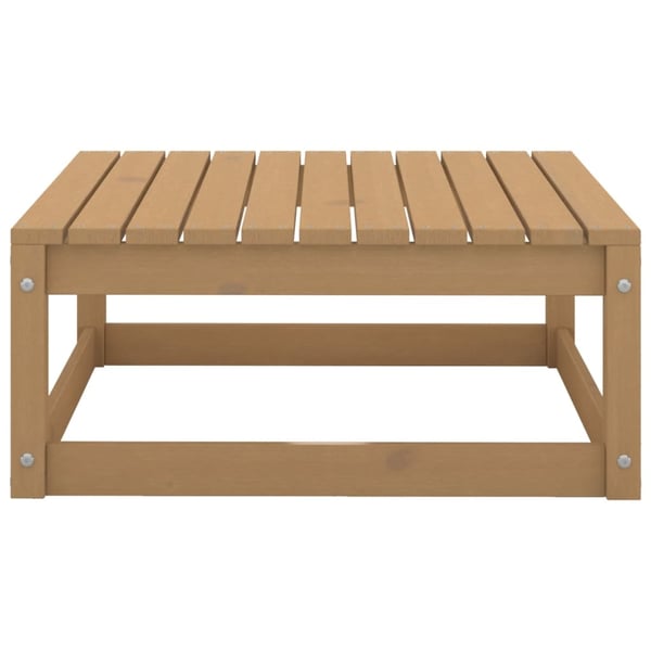 vidaXL Fotskammel til hage 70x70x30 cm honningbrun heltre furu