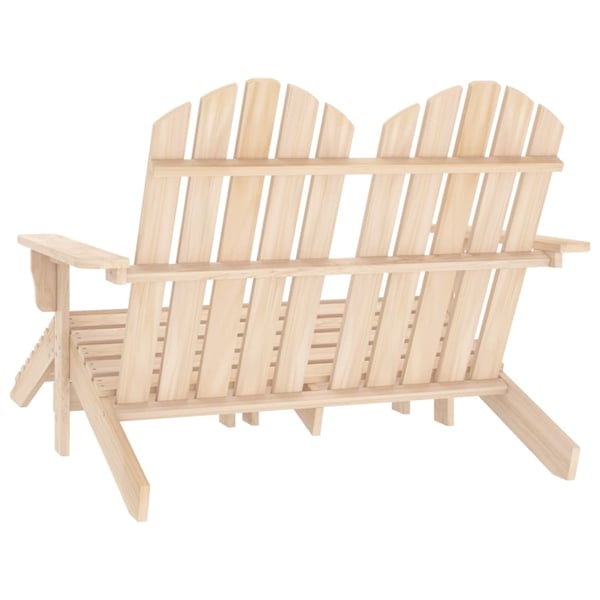 vidaXL Adirondack hagestol og ottoman 2-seters heltre gran