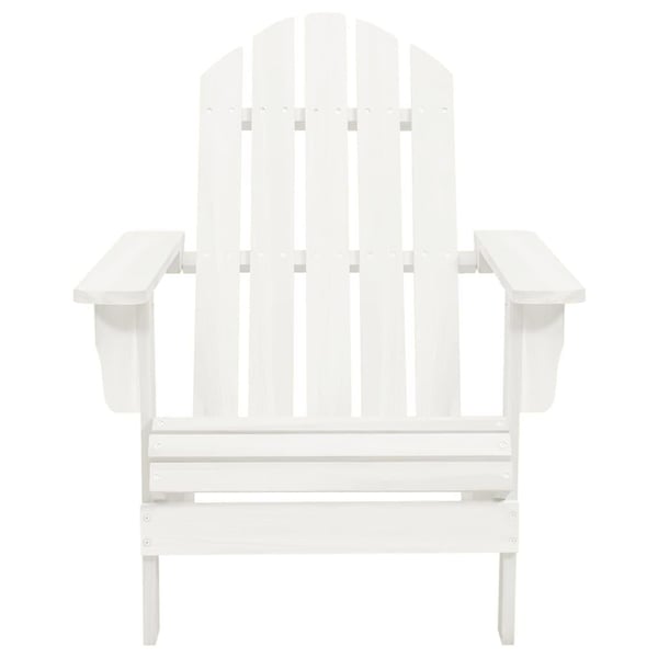 vidaXL Adirondack hagestol med bord heltre gran hvit