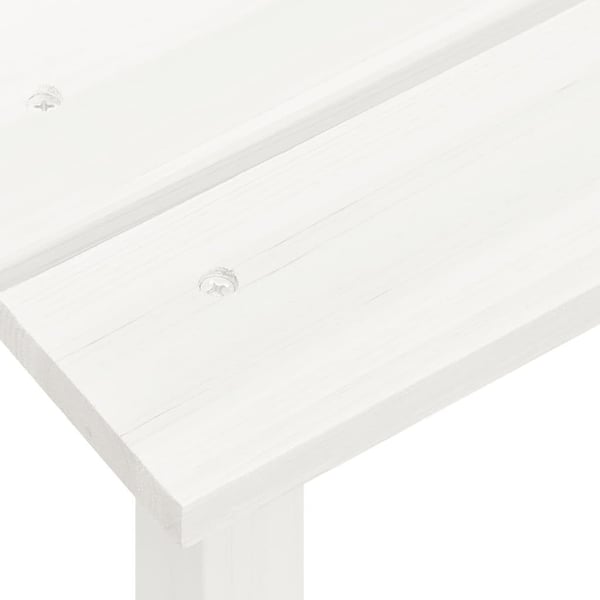 vidaXL Adirondack hagestol med bord heltre gran hvit