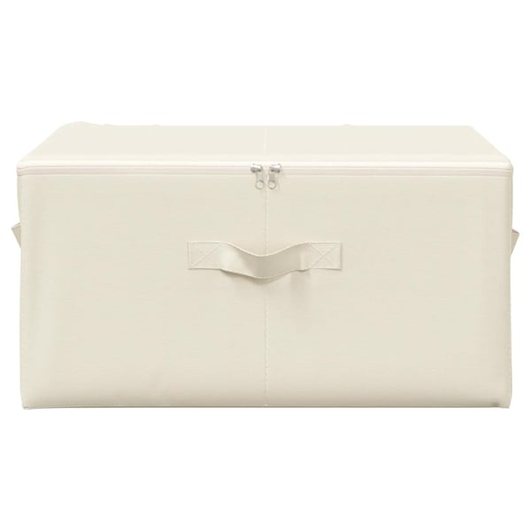 vidaXL Oppbevaringsbokser 2 stk stoff 43x34x23 cm kremhvit
