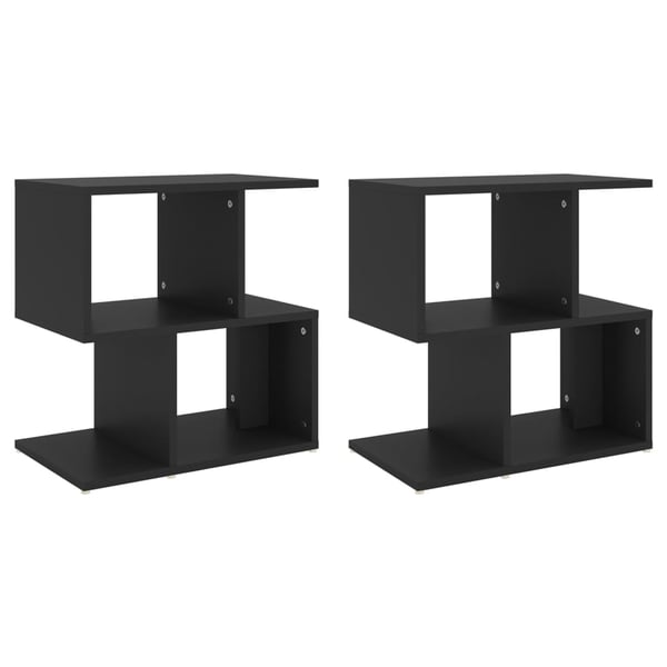 vidaXL Nattbord 2 stk svart 50x30x51,5 cm sponplate