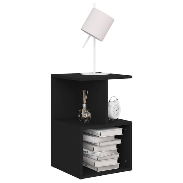 vidaXL Nattbord 2 stk svart 35x35x55 cm sponplate