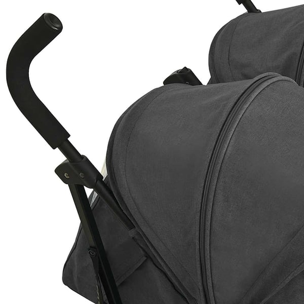 vidaXL Tvillingvagn antracit stål