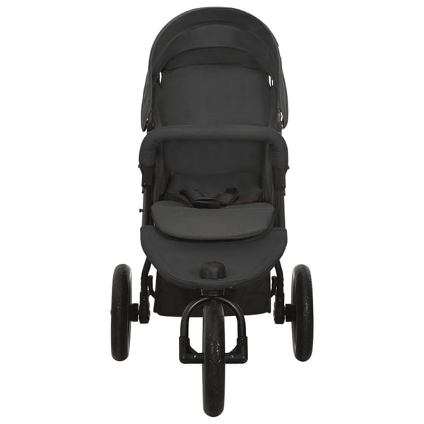 vidaXL Barnvagn antracit stål